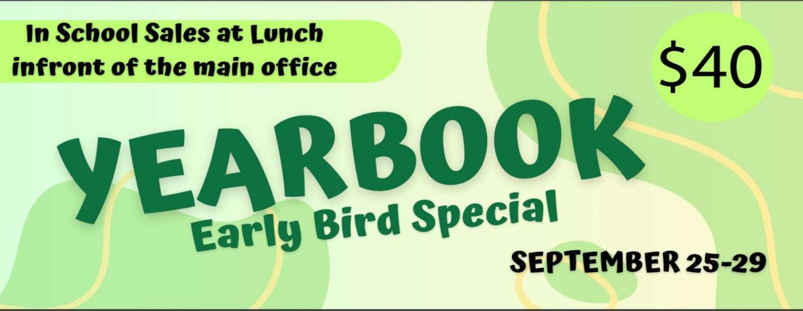 Early Bird Yearbook Sales