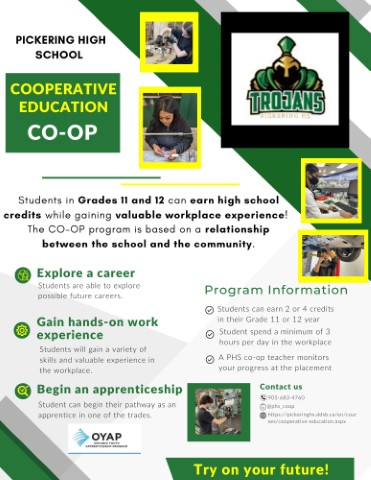 Grade 8 Cooperative Education Flyer